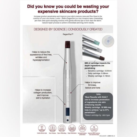 NIB Lorde + Belle CARTRIDGES ONLY for RegenPen 30-Day = 1 month Supply MSRP $169 - Picture 7 of 10